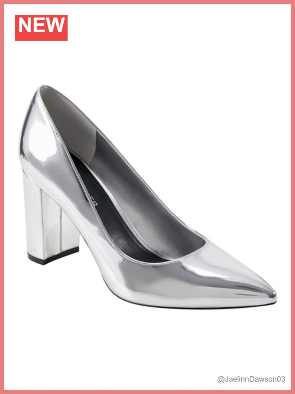 Women's Viviene Dress Pumps Faux Leather Pointed Toe Block Heel